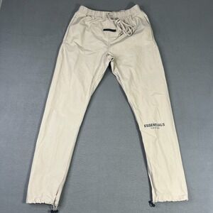 Fear of God Essentials Pants Mens Small Beige Track Drawstring‎ Running Gym